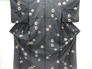 絽花丸文様小紋着物